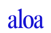 A logo for the Aloa website.